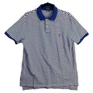Polo Ralph Lauren Shirt Mens XL Striped Short Sleeve Custom Fit Casual Preppy